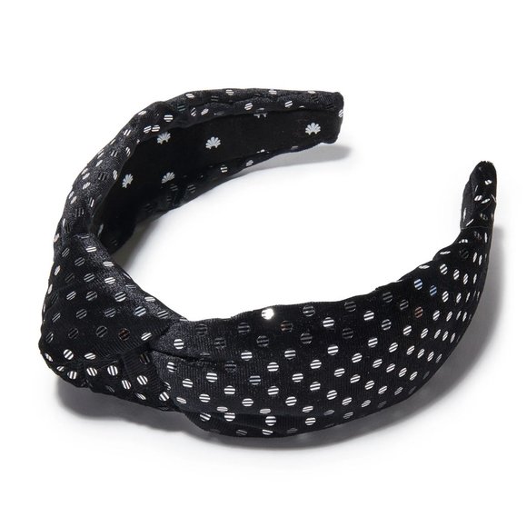 Lele Sadoughi Accessories - Lele Sadoughi Jet Dotted Velvet Knotted Headband